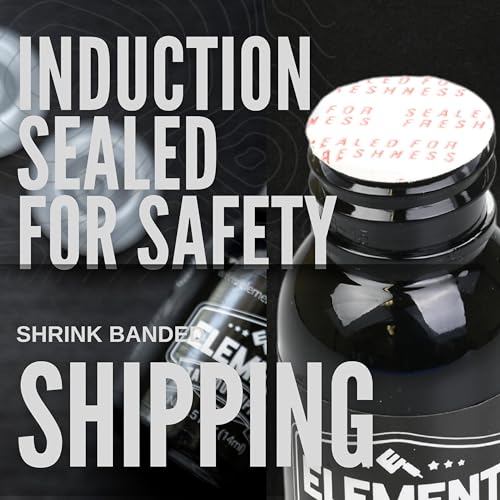Element Tattoo Supply Nighthawk Black Tattoo Ink 1oz | Professional Ultra Dark High Pigment Lining Packing Shading Bold Lines Deep Healed Results Made in USA