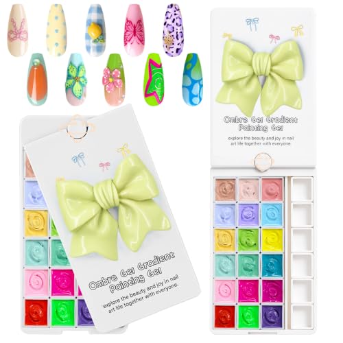 18-Color Gradient Gel Nail Polish Palette Kit for Ombre Nail Art