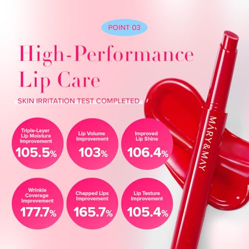 Mary&May Blooming Glow Lip Gloss 01 Peony Bouquet - Soft Pink Lipstick, 1.7g