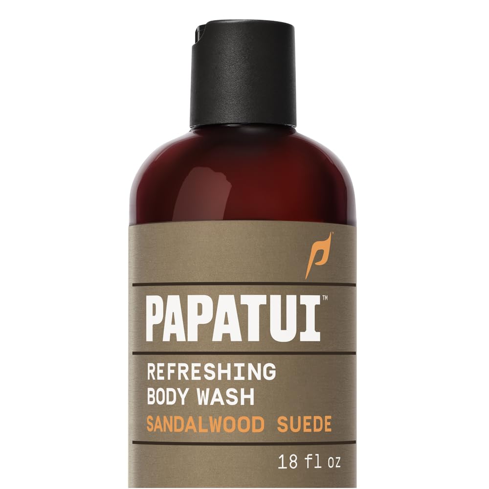 PAPATUI Refreshing Body Wash for Men - Exfoliating & Hydrating Coconut Oil Formula | Vanilla Shea | 28 oz