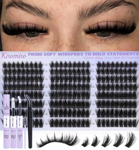 Kiromiro A-SP02-Kit: Wispy & Spiky Lash Clusters (12-20mm, 216pcs)