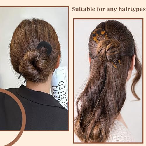 Canitor 5.4-Inch Large Tortoise Shell Hair Pin for Thick Hair