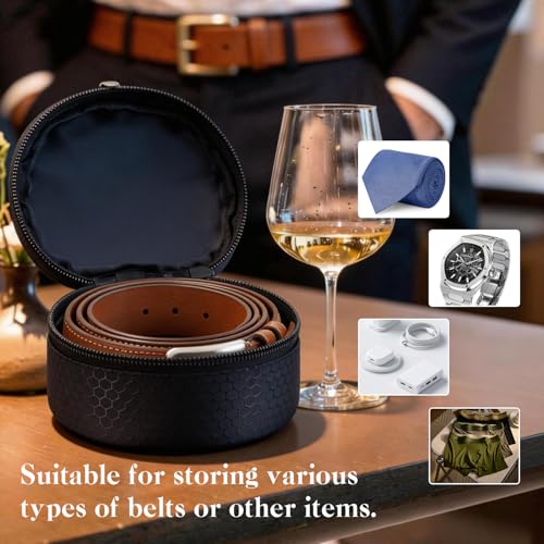Travel Belt Organizer Case - Portable Storage for Belts & Ties