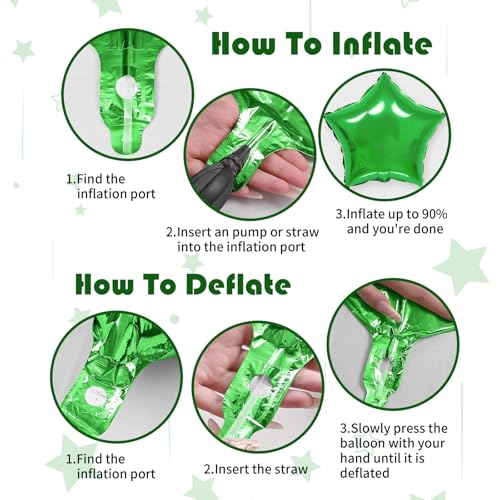 40-Inch Green Pixel Miner Number 7 Balloon Set - 13 Pcs Video Game Party Decorations