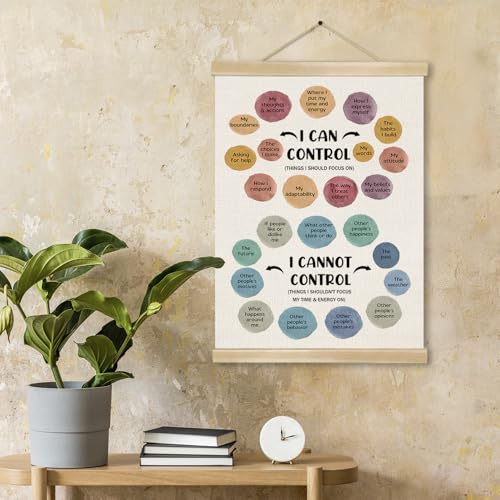 I Can Control Wall Art Poster - Mental Health Affirmation Decor 14x18.5in
