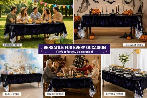 Demon Hunters Iridescent Tablecloth | 54x108 Inch Party Decor