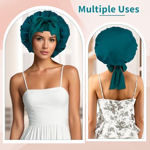 Satin Bonnet Set with Eye Mask for Curly Hair - Pengxiaomei
