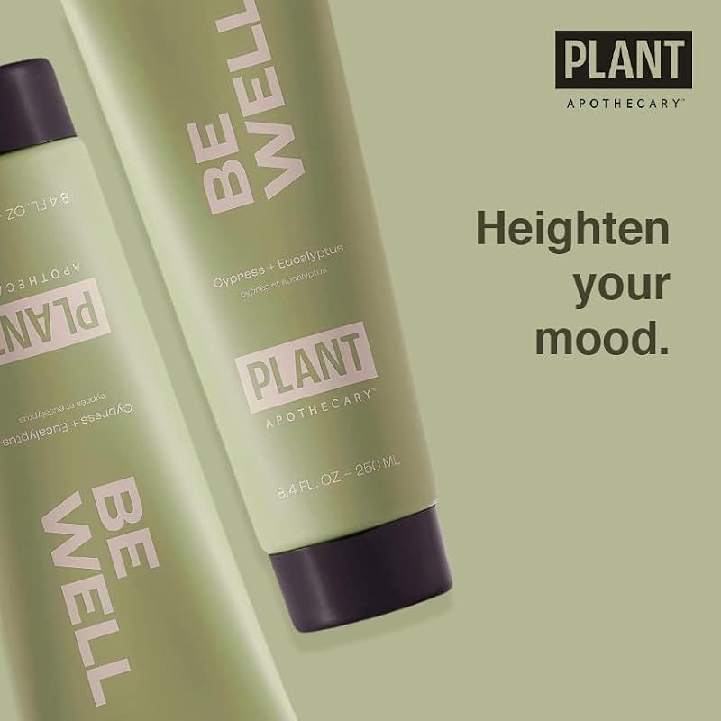 Plant Apothecary Be Well Sulfate-Free Body Wash - Moisturizing Shower Gel with Essential Oils & Vitamin E, B5 - 8.4 fl oz
