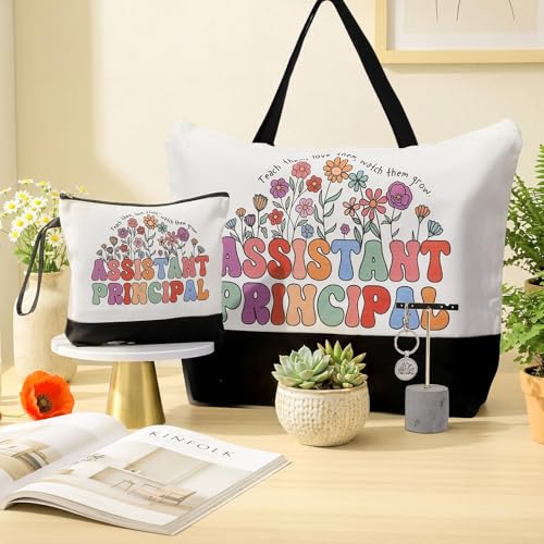 Assistant Principal Gift Set - 3 Pcs Tote Bag, Cosmetic Bag & Keychain