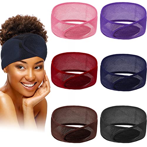 6 Pcs Adjustable Mesh Hair Wraps for Sleeping, Makeup, and Face Washing