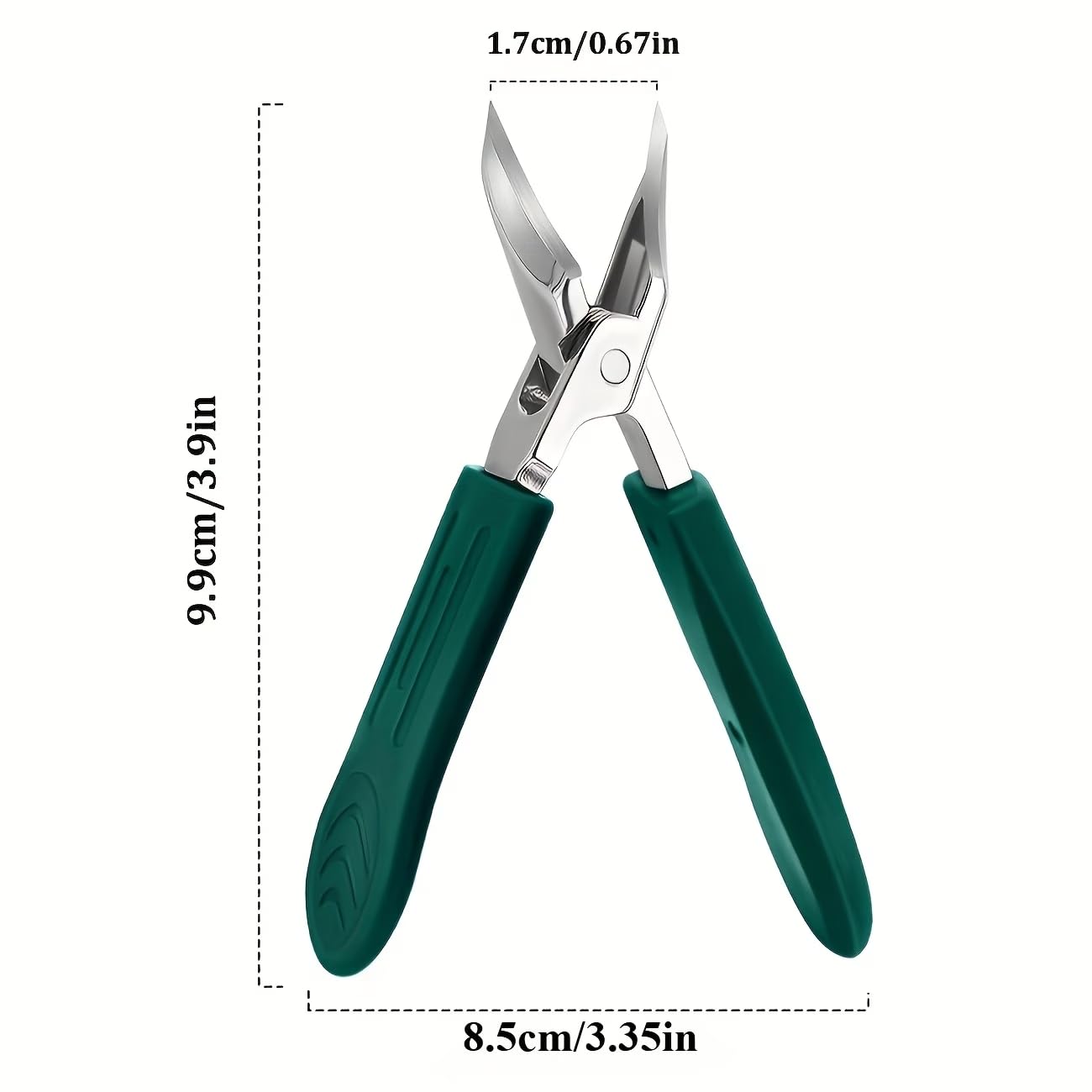 Thick Nail Clipper for Ingrown Nails Stainless Steel 25-Degree Angled Blade Safety Grip Handle Splash-Proof for Seniors, Black