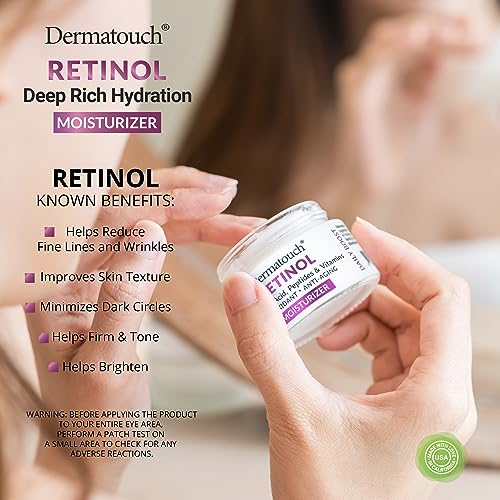 DERMATOUCH Retinol Moisturizer 1.7 Fl Oz with Hyaluronic Acid & Vitamin C