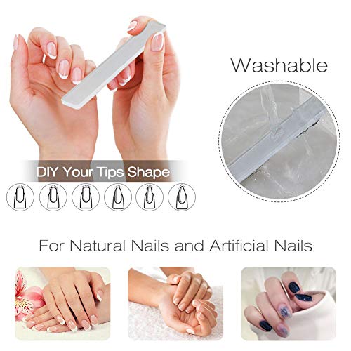 Nano Glass Nail File Set with Case and Buffer for Natural & Acrylic Nails