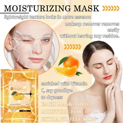 22-Piece Facial Sheet Mask Set - Moisturizing & Hydrating Skin Care Gift