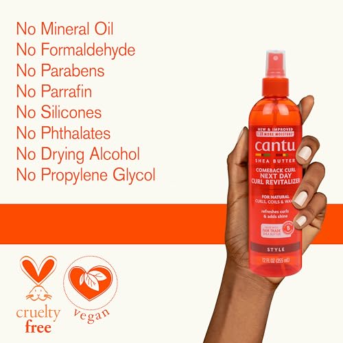 Cantu Comeback Curl Revitalizer Spray with Shea Butter - 12 fl oz (Pack of 3)