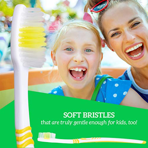 Lingito 50 Pack Travel Toothbrushes Multicolor - Portable Manual Disposable Set for Adults & Kids (Medium Bristle)