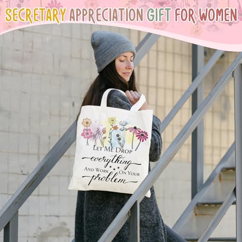 Sieral Secretary Gift for Women - Floral Tote & Makeup Bag Set