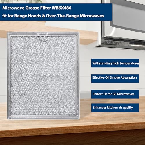 Microwave Grease Filter WB6X486 - 2 Pack, Compatible with GE Models