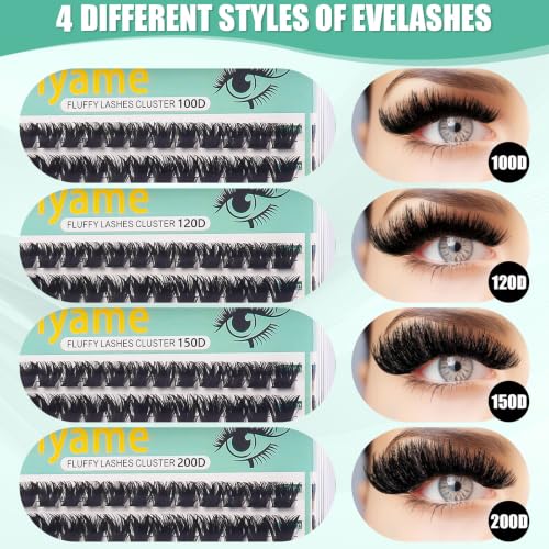 676Pcs DIY D Curl Lash Clusters Kit - Mega Volume Extensions