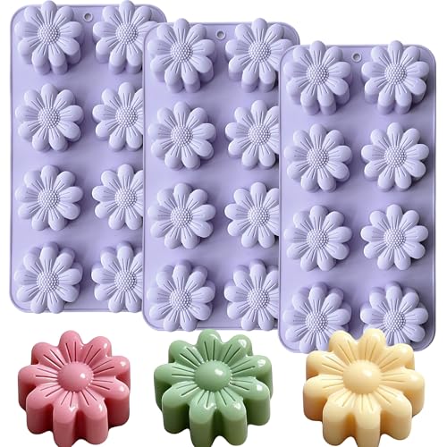 Daisy Flower Silicone Molds - 3 Pack for Baking & Crafts