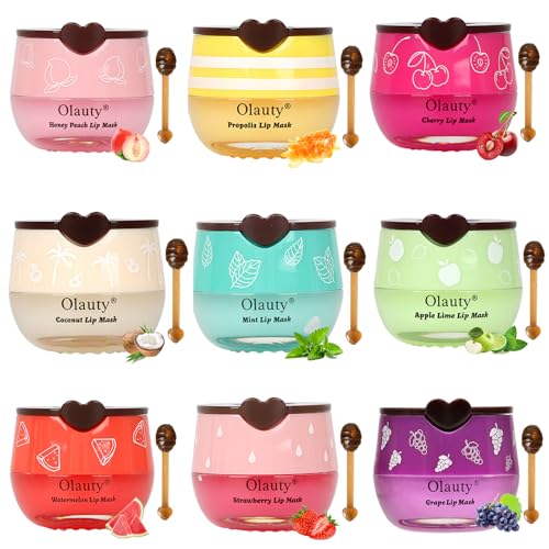 9 PCS Bee Lip Balm Set - Honey, Strawberry, Mint & More