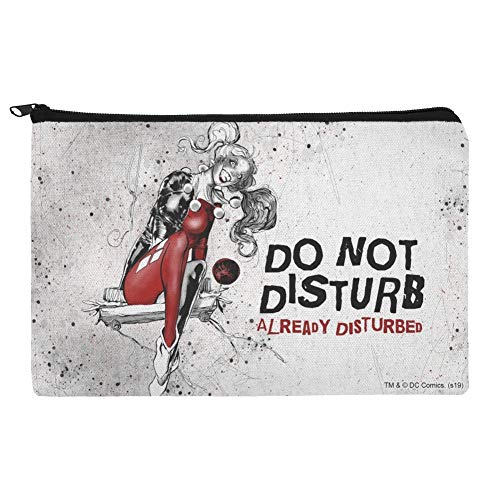 Harley Quinn Makeup Bag Organizer - Canvas Travel Pouch