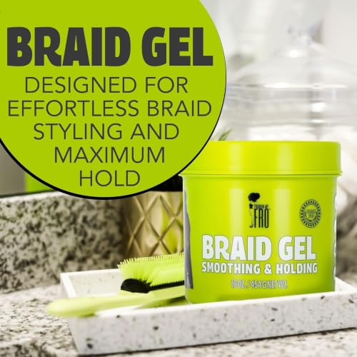 Pardon My Fro Strong Hold Braiding Gel 16oz - Edge Control for Curly Hair & Dreads