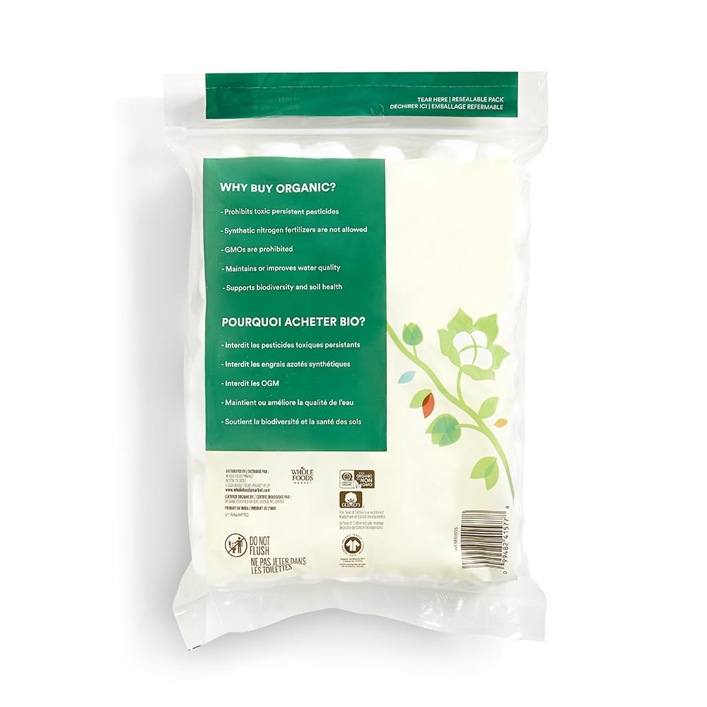 365 by Whole Foods Market, Organic Cotton Balls, 100 Count
