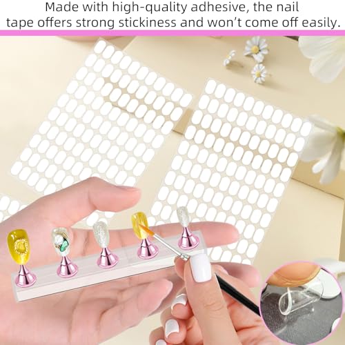800 Pcs Double-Sided Adhesive Nail Art Tabs - Pre-Cut Sticky Strips