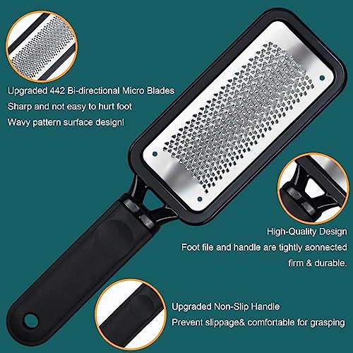 Stainless Steel Foot File Set - 2 Pcs Professional Callus Remover