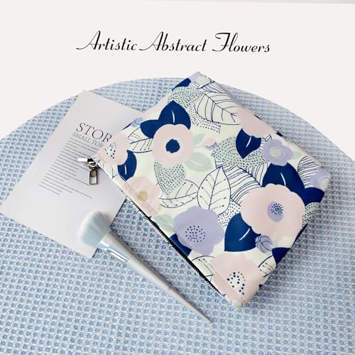 STARDW Floral Makeup Bag Organizer - Travel Cosmetic Pouch