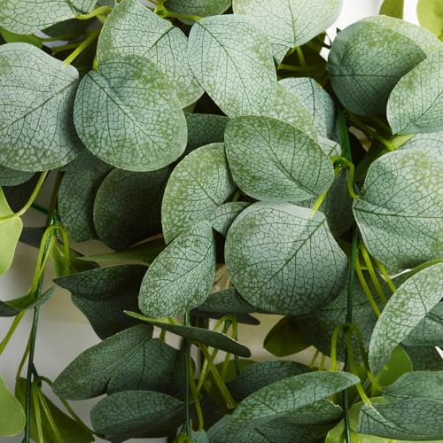 Set of 2 Artificial Eucalyptus Hanging Plants - UV Resistant Greenery