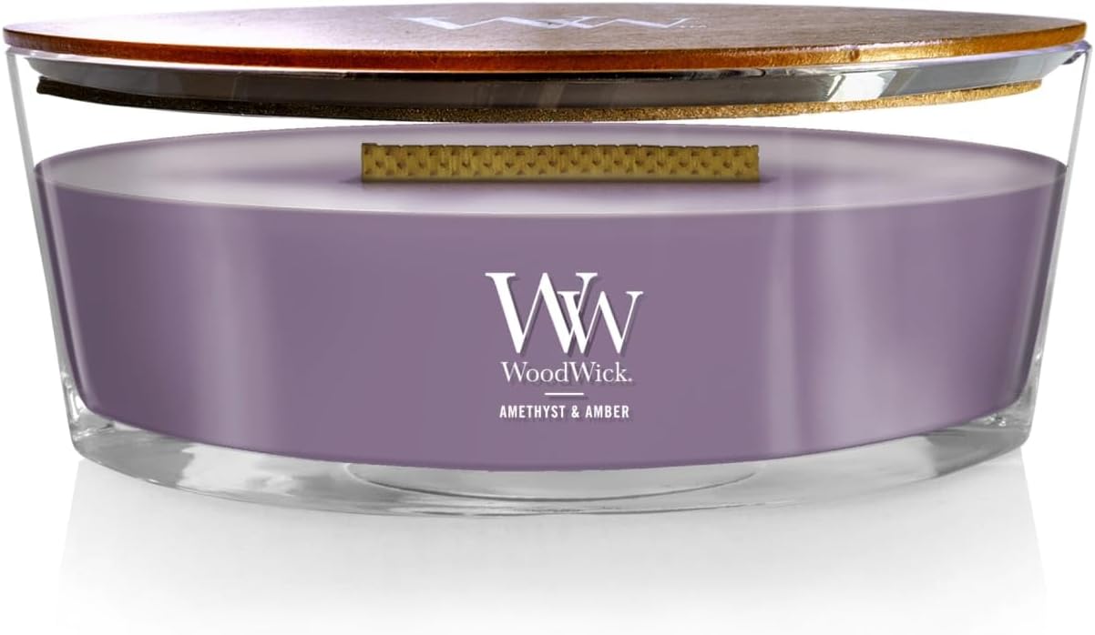 WoodWick Medium Hourglass Candle - White Tea & Jasmine Scent | 9.7oz, Crackling Burn, Perfect for Gifting (Pack of 4)