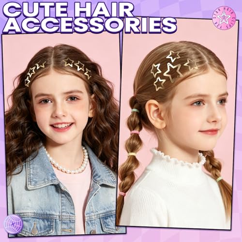 YGDZ 30 PCS Gold Star Hair Clips Set - Y2K Hair Accessories