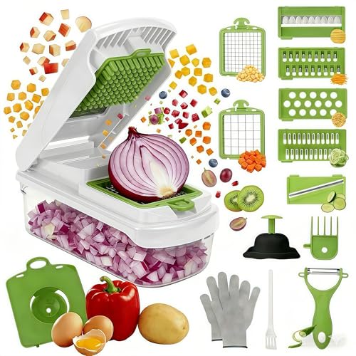 Adjustable Mandoline Slicer with 7 Stainless Steel Blades