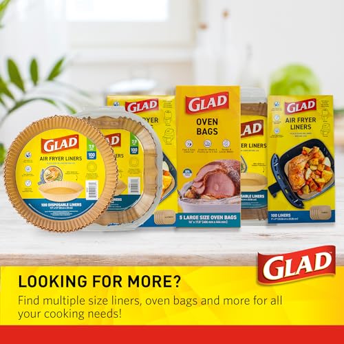 Glad Air Fryer Liners - 7.9 Inch Round, 100 Count, Nonstick