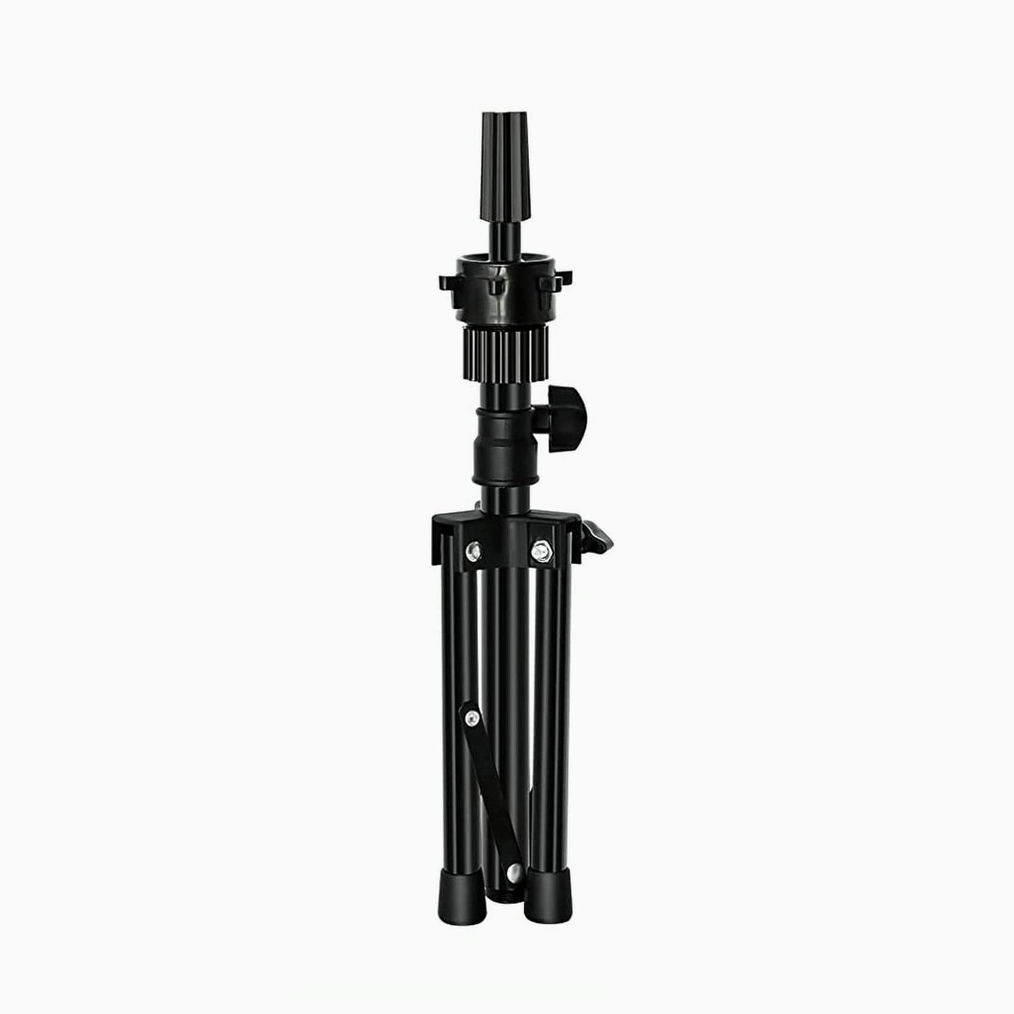 FUTAI Mini Adjustable Wig Stand Tripod Metal Holder for Mannequin Head Canvas Foam Head Hairdresser Practice Cosmetology Braiding Styling Salon Display