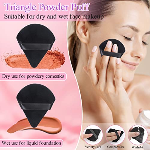 248 Pcs Disposable Makeup Applicator Kit with Triangle Puffs - White