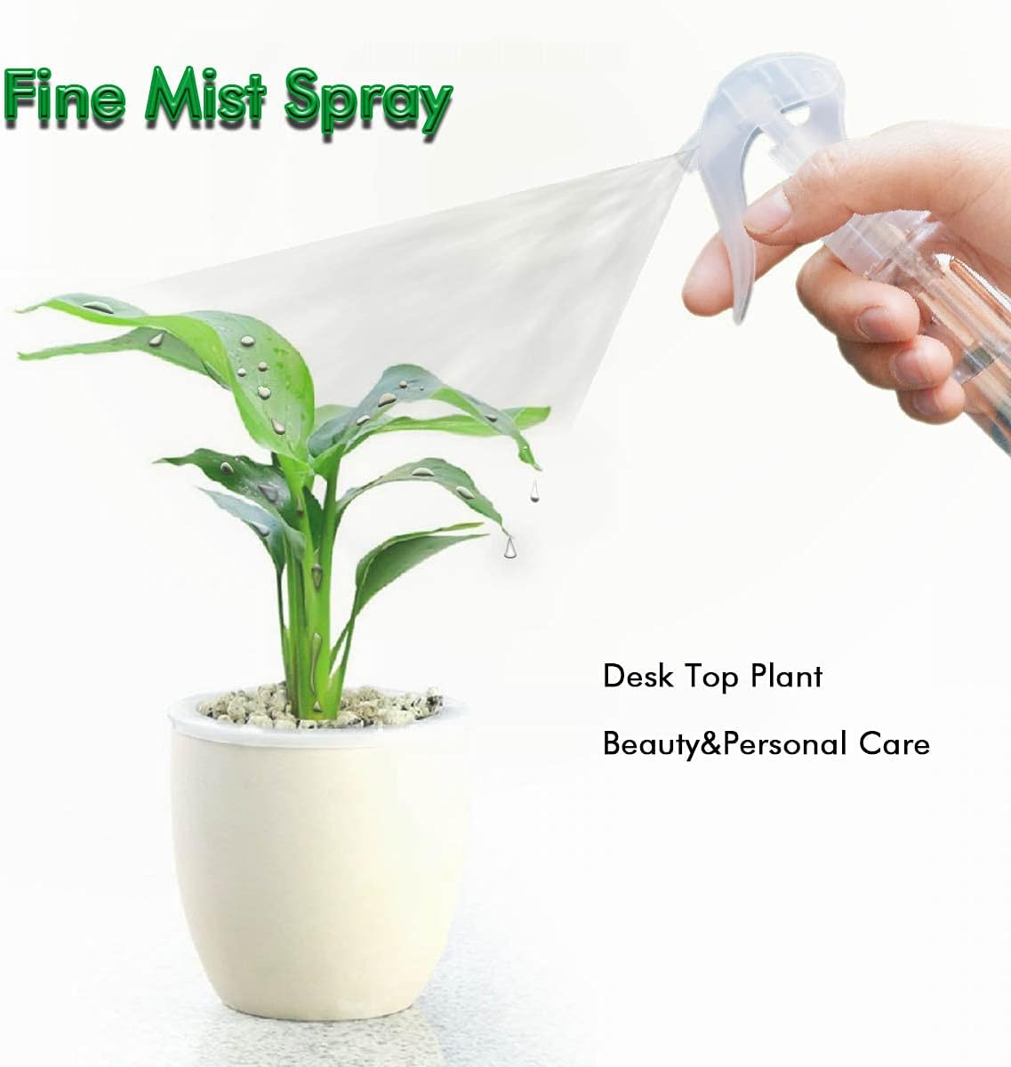 Clear Plastic Spray Bottles - 3.5oz Fine Mist Travel Size | Refillable Mini Liquid Containers (2 Pack)