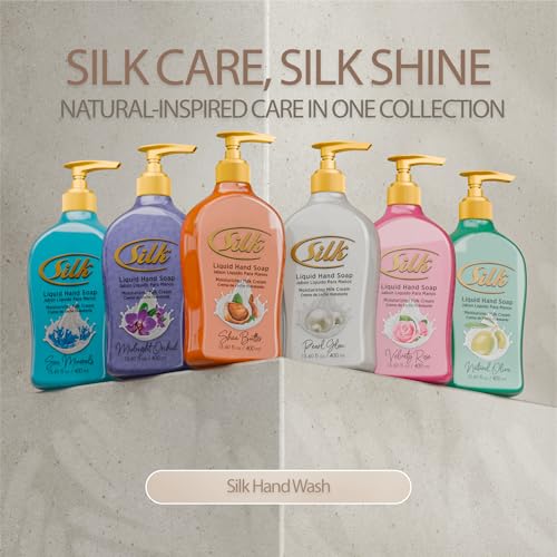 SILK Moisturizing Hand Soap with Glycerin - Pearl Glow Scent, 13.6 Fl Oz (Pack of 4)