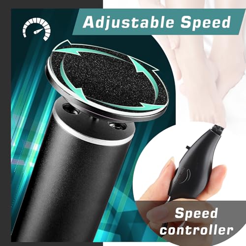EDIFOLLY Electric Foot Callus Remover - Professional Pedicure Tool, Black