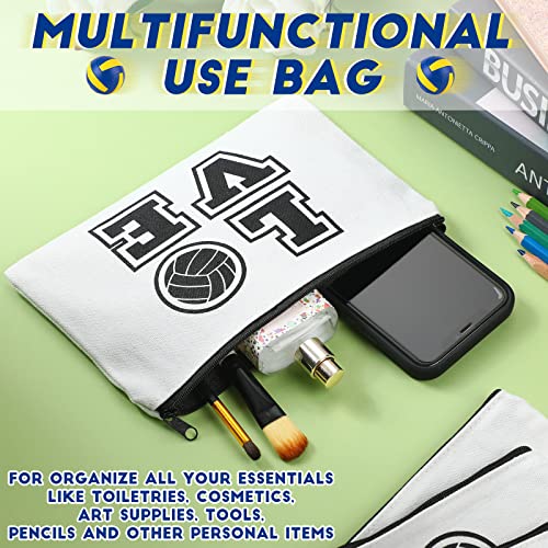 Volleyball Makeup Bag Set - 12 Pack Waterproof Travel Toiletry Pouches