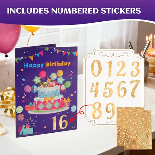 Ecloverlife Musical Birthday Card with Cash Holder & DIY Stickers