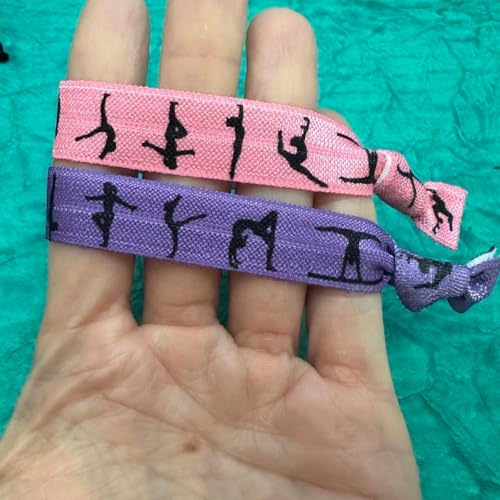 Gymnastics Hair Ties - No-Crease Elastics for Girls & Coaches - 5 Pack