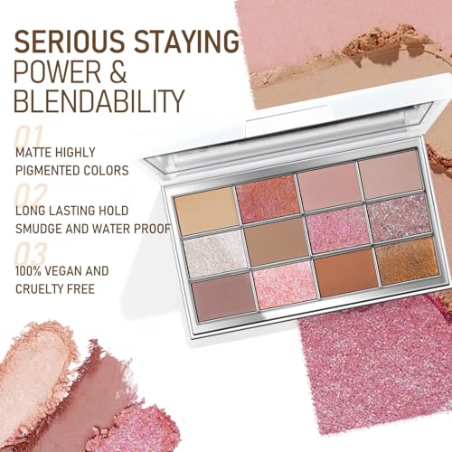 SZDYM Chameleon Eyeshadow Palette #02, 12-Color Duo Chrome Sparkle Set