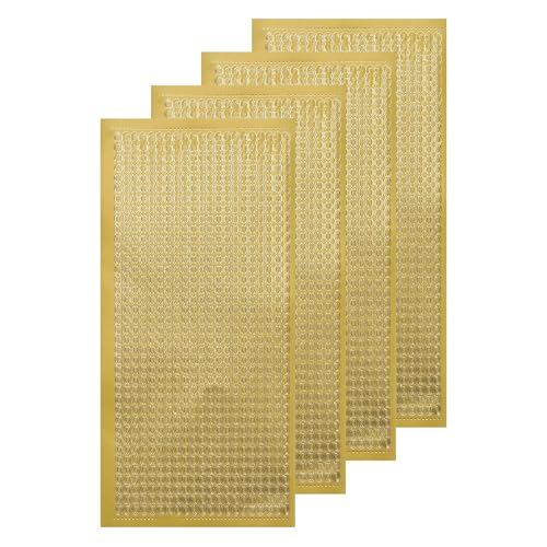 MECCANIXITY Gold Nail Art Stickers Decals - 4 Sheets for Manicure & Crafts