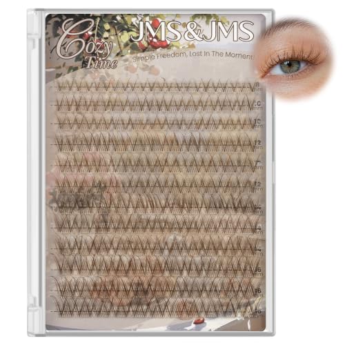 Brown Lash Clusters Natural Wispy Fake Eyelashes - Cozy 06 | JMS&JMS