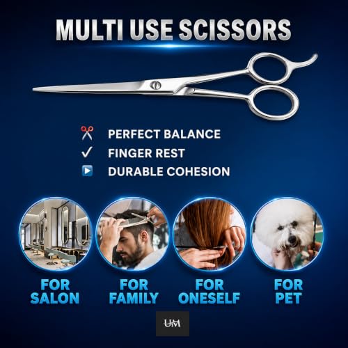 UM Supplies 7.5-Inch Professional Stainless Steel Barber Hair Shears