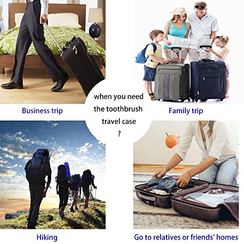 Nincha Black Electric Toothbrush Travel Case for Fairywill/Seago/Teethory/Sonic Brushes