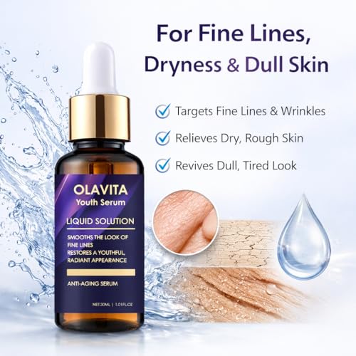 Genvyne 2 Pack Liquid Anti-Aging Serum with Collagen & Hyaluronic Acid for Face